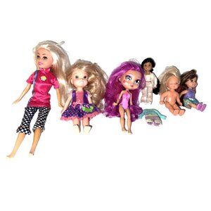 6 Dolls Zuru Disney Fairies TY Simba Mattel Lot Barbie Friends Lot Misc Dolls